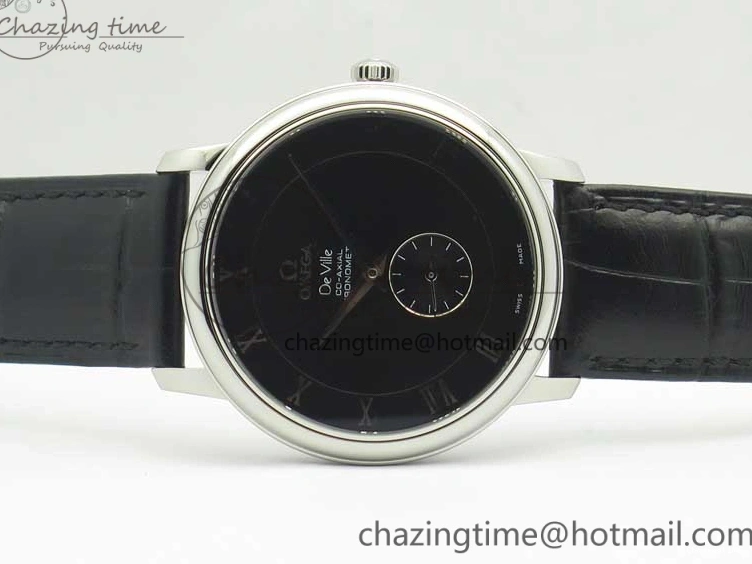 0325 De Ville Prestige Small Second TWF 1:1 Best Edition Black Dial on Black Leather Strap MIYOTA Resilient 8037